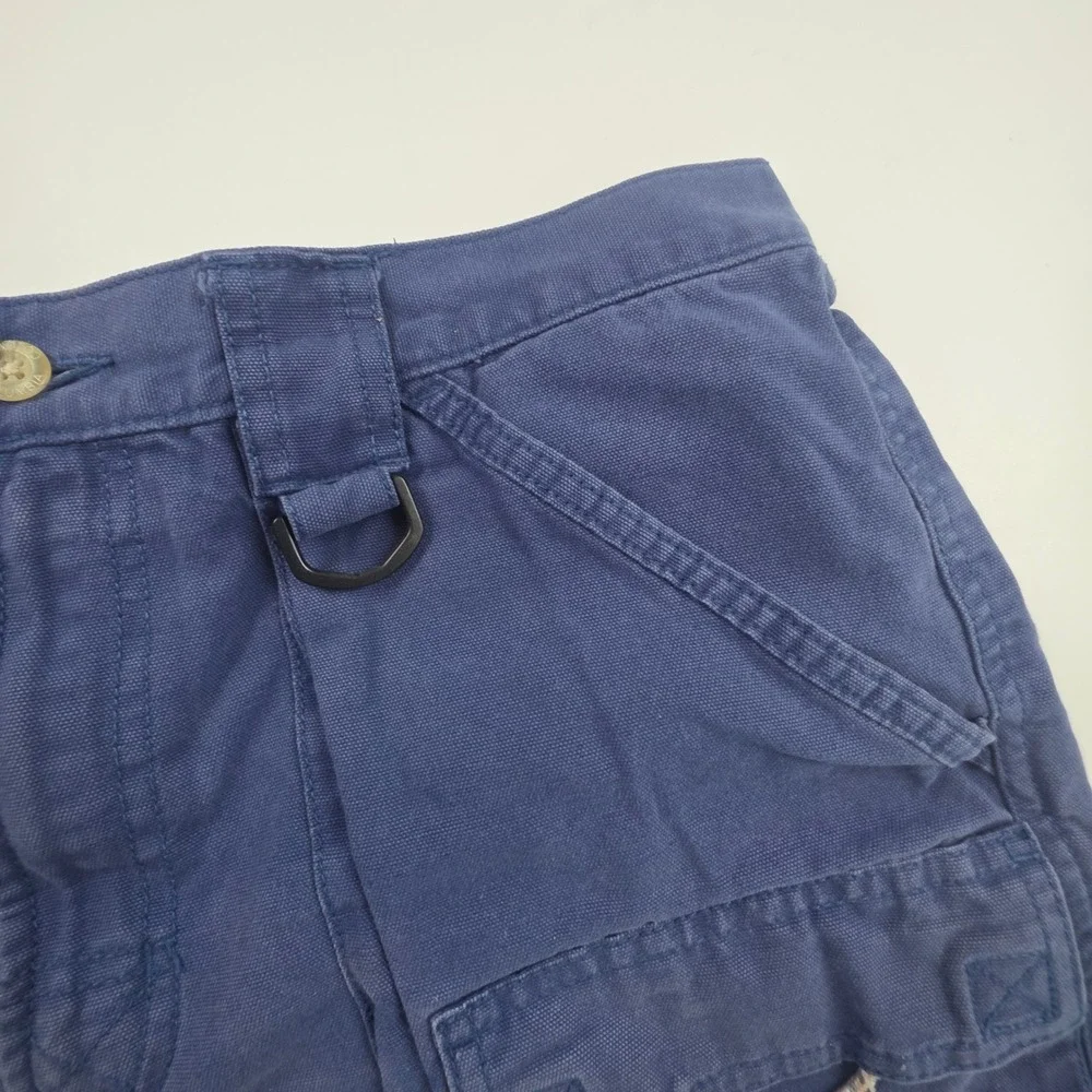 Columbia PFG Cargo Shorts Mens Medium Blue Fishing Utility Cotton 7in Inseam Vtg